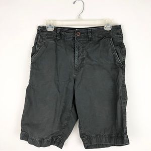 American Eagle Outfitters Dark Gray Men's Shorts Longer Length 100% Cotton